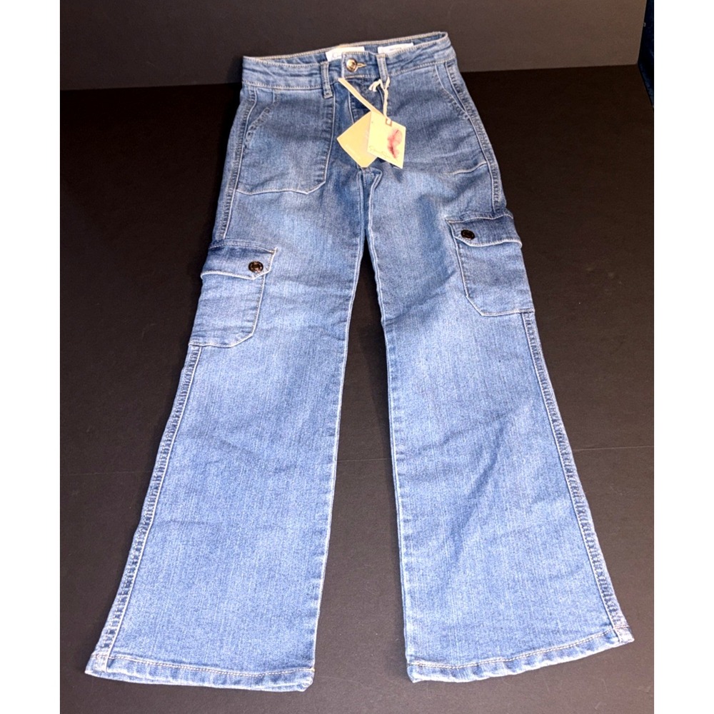 Jessica Simpson Light Blue Bootcut Cargo Jeans - Kids